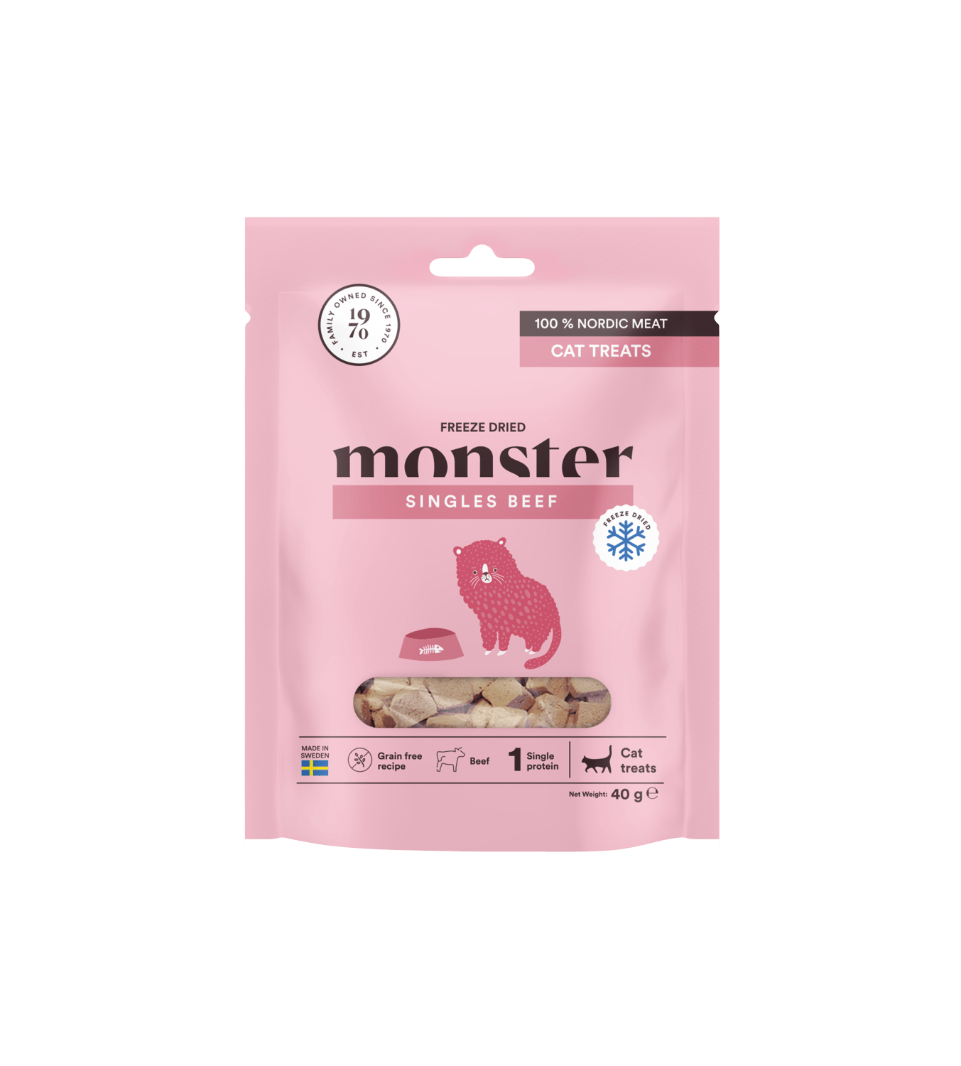 Monster Cat Treats Beef 40g
