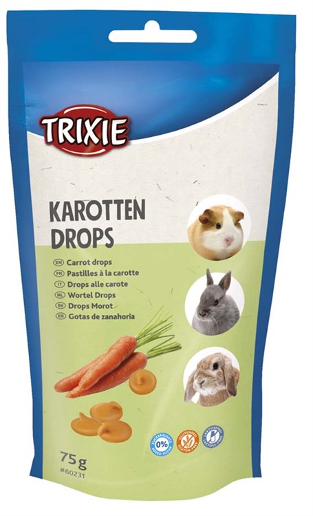 Trixie Gnagardrops glutenfria med morot, 75 g