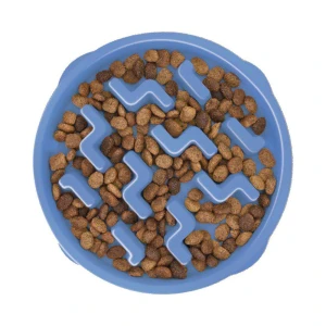 OH MATSKÅL FUN FEEDER SLO-BOWL L BLÅ Ø 28X5CM 1000ML