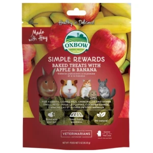 Simple rewards baked treats with apple and banana