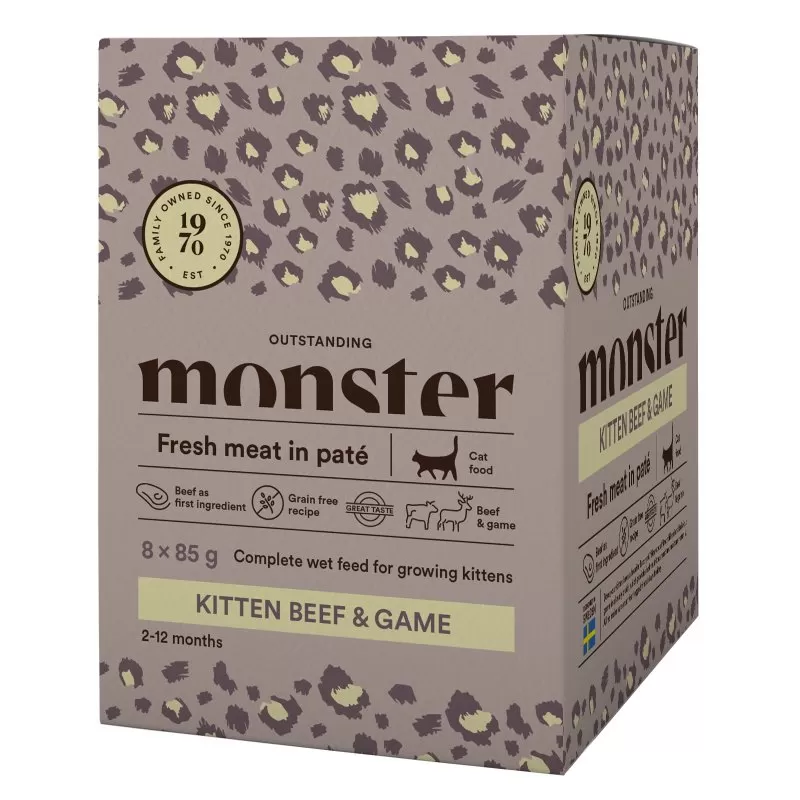 Monster Cat Pouches Kitten Beef/ Game
