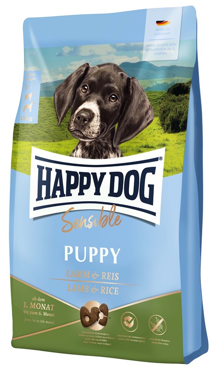 HappyDog Sens. Puppy Lamb & Rice