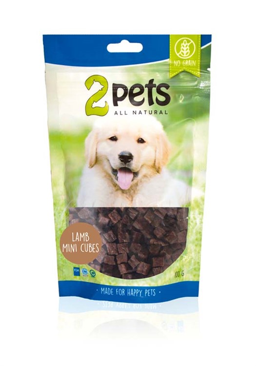 2pets Dogsnack Lamb MiniCubes, 100 g