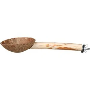 Sittpinne med foderkopp bambu/kokos 25cm