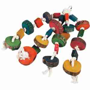 Fågellek Papegoj Hanger W/beads 4 Ropes55x14cm