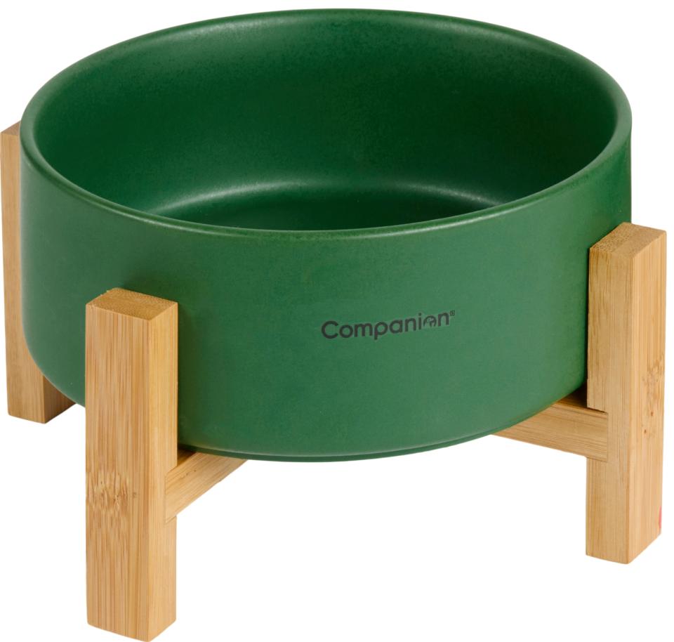 Companion keramikskål med ben, skogsgrön