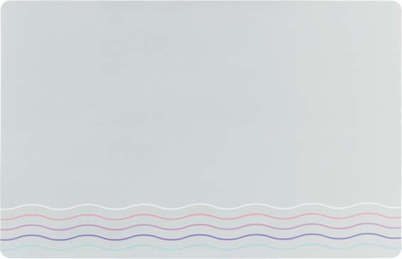 Matskålsunderlägg waves, 44 × 28 cm, grå
