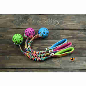 Dog's craft, Crackle ball w. bungee handle