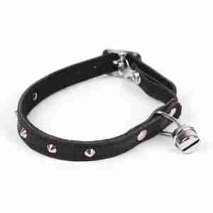 Limex katthalsband svart m nitar