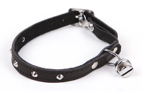 Limex katthalsband svart m nitar