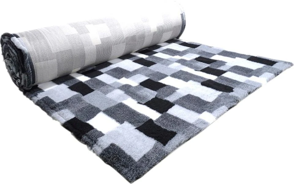 Companion Profleece patchwork svart/grå 100x75