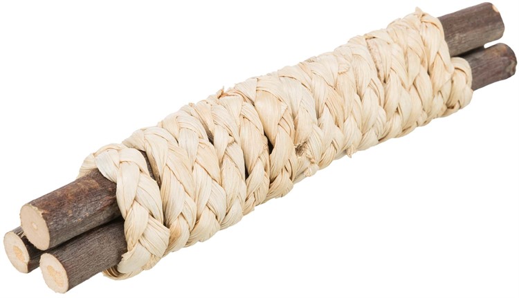 Träpinnar i halmfläta, 15 × 3 cm