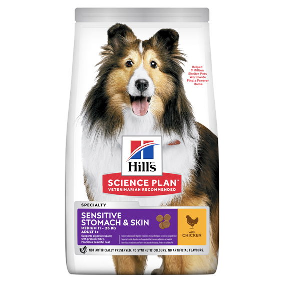 Hill´s SP Canine Adult Sen.Stomach&Skin Medium Chicken 12kg
