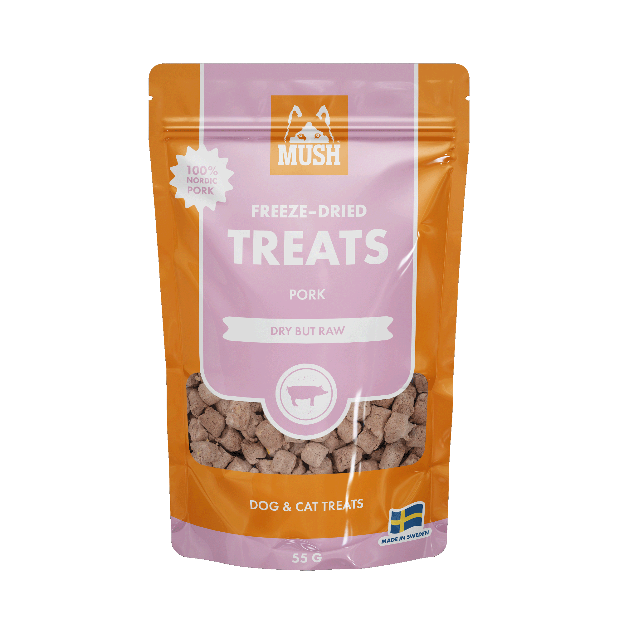 MUSH Treats Frystorkat Gris