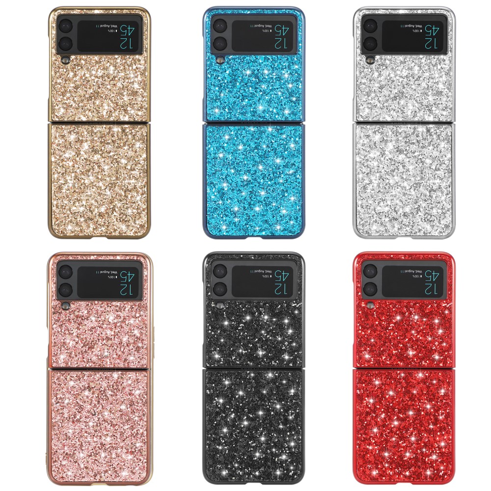 Glittery Electroplating Skal Samsung Galaxy Z Flip 3 – Röd - Zoom Mobiles AB