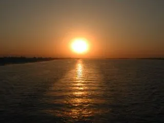 Sunset over the Nile near Aswan - Egypt.