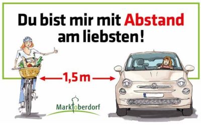 Bitte mit anständig Abstand überholen