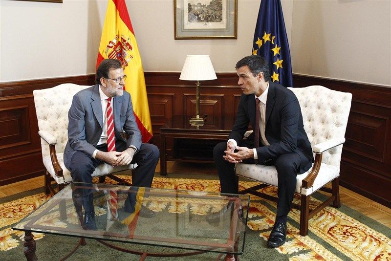 Concluye la reunión entre Rajoy y Sánchez, que ha durado una hora y cuarto