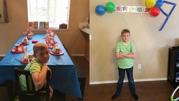 Monta una fiesta de cumpleaños para su hijo de 9 años, no viene nadie, y hace públicas las fotografías