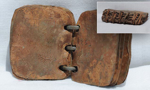 2k AÑOS DE EDAD, Tabletas de plomo Encontrados En La cueva de Remota Genuinos hijo, afirman los Investigadores | Daily Mail Online