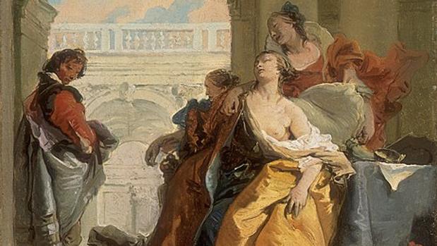 «La muerte de Sofonisba», de Giovanni Battista Tiepolo (1755-1760). Localizado en el Museo Thyssen-Bornemisza