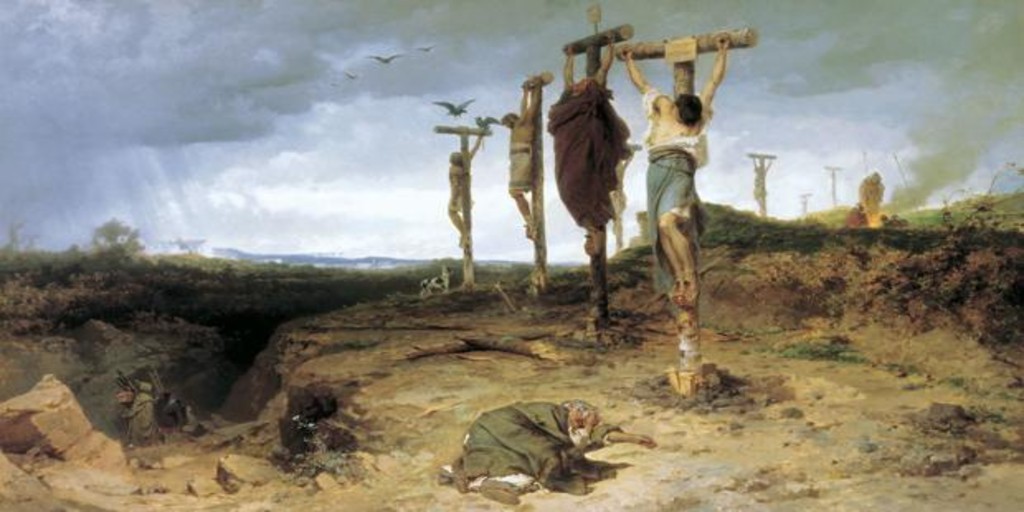 El Campo Maldito (esclavos ejecutados) por Fyodor Bronnikov (1878). - VIDEO: Morir en la cruz, el castigo más atroz de Roma - ABC Multimedia