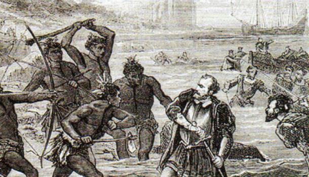 Muerte de Magallanes en la batalla de Mactán