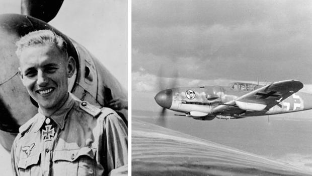 Erich Hartmann, durante la Segunda Guerra Mundial, cuando combatía a las órdenes de Hitler/ VÍDEO: Experimento Stuka: el día que los nazis bombardearon Castellón - ABC