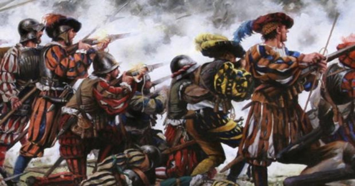 Detalle de unos arcabuceros españoles en un cuadro de Augusto Ferrer-Dalmau - Vídeo: Así resistió Viena el asedio otomano en 1529