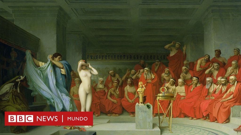 "Friné frente al Areópago" de Jean-Léon Gerôme, una de las muchas obras de arte que inspiró esta historia.