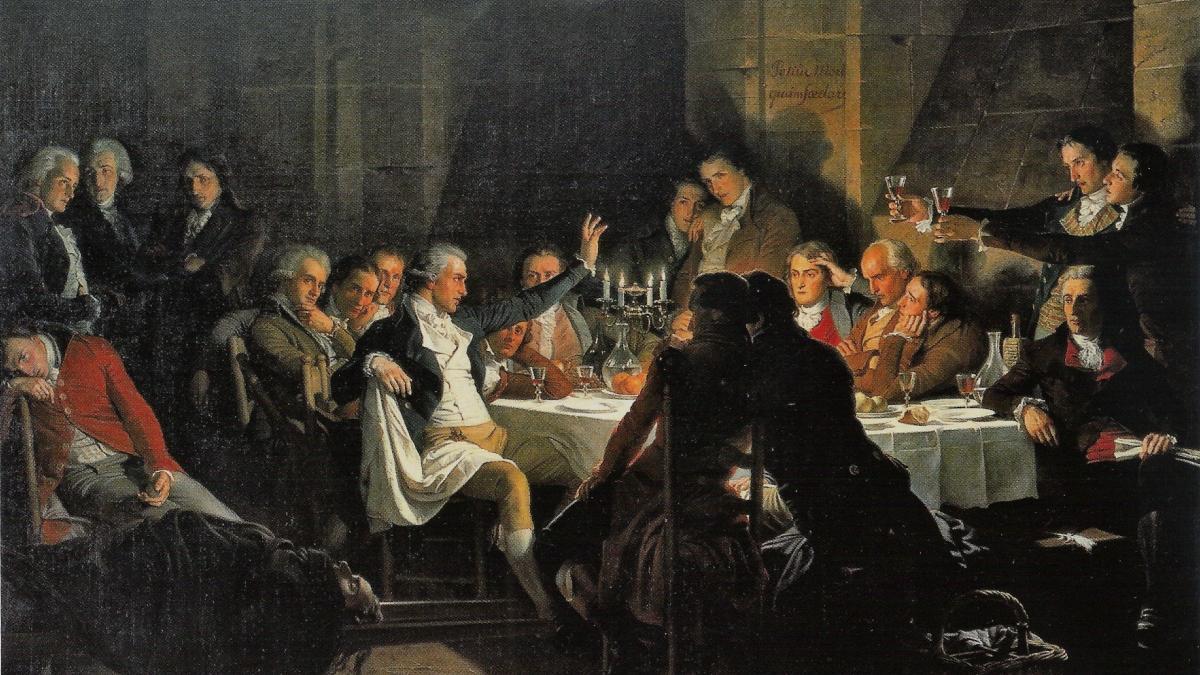 'El último banquete de los girondinos', Henri Félix Emmanuel Philippoteaux, c. 1850