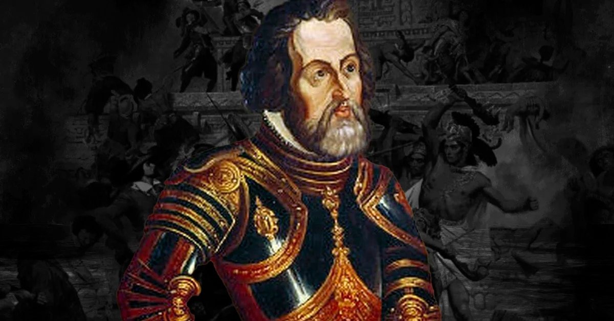 Hernán Cortés fue quien lideró las expediciones que traerían como consecuencia la conquista de México. (Ilustración: Steve Allen)