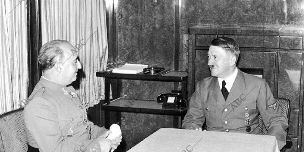 Franco y Hitler, durante la entrevista en Hendaya en octubre de 1940