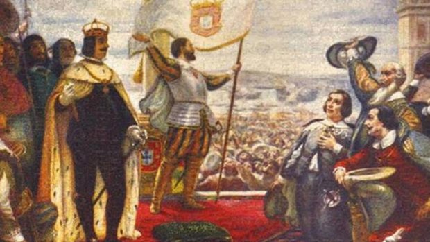 Proclamación de Juan IV como Rey de Portugal, pintado por Veloso Salgado - Museo Militar de Lisboa
