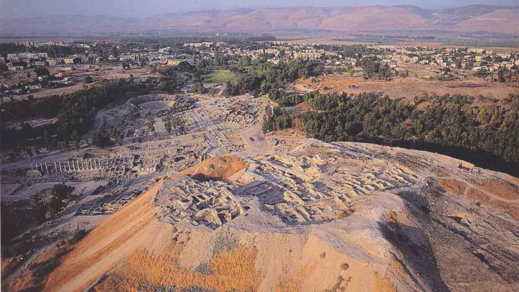 Imagen aérea del yacimiento de Beth-Shean. Foto: Dupy Tal y Moni Haramati