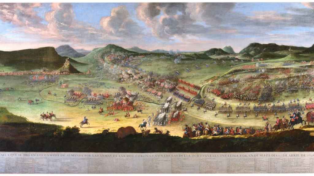 'La batalla de Almansa' (1709), óleo sobre lienzo pintado por Buonaventura Ligli. Museo del Prado