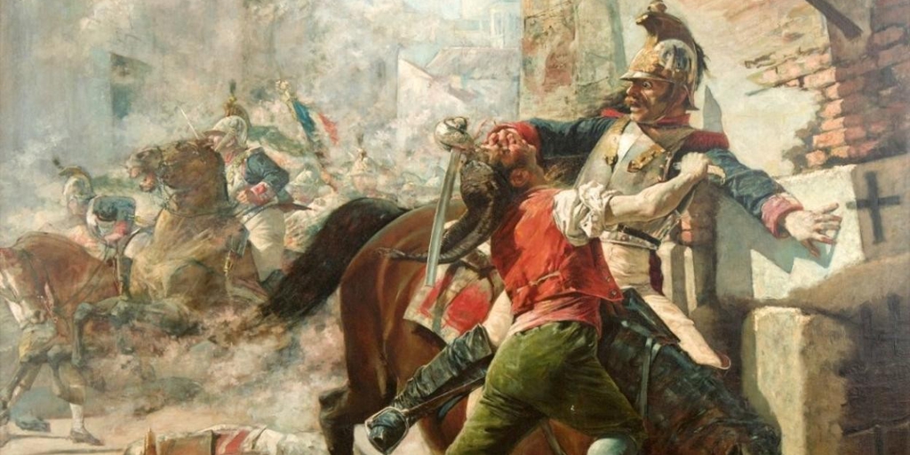Una escena del levantamientos contra los franceses en Madrid, pintada por Eugenio Álvarez Dumont en 1887