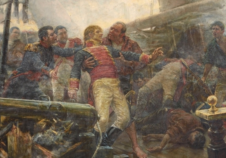 La muerte de Churruca durante la batalla de Trafalgar ABC