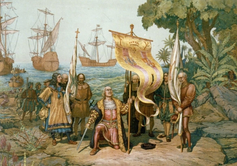 La llegada a América de Cristóbal Colón ABC