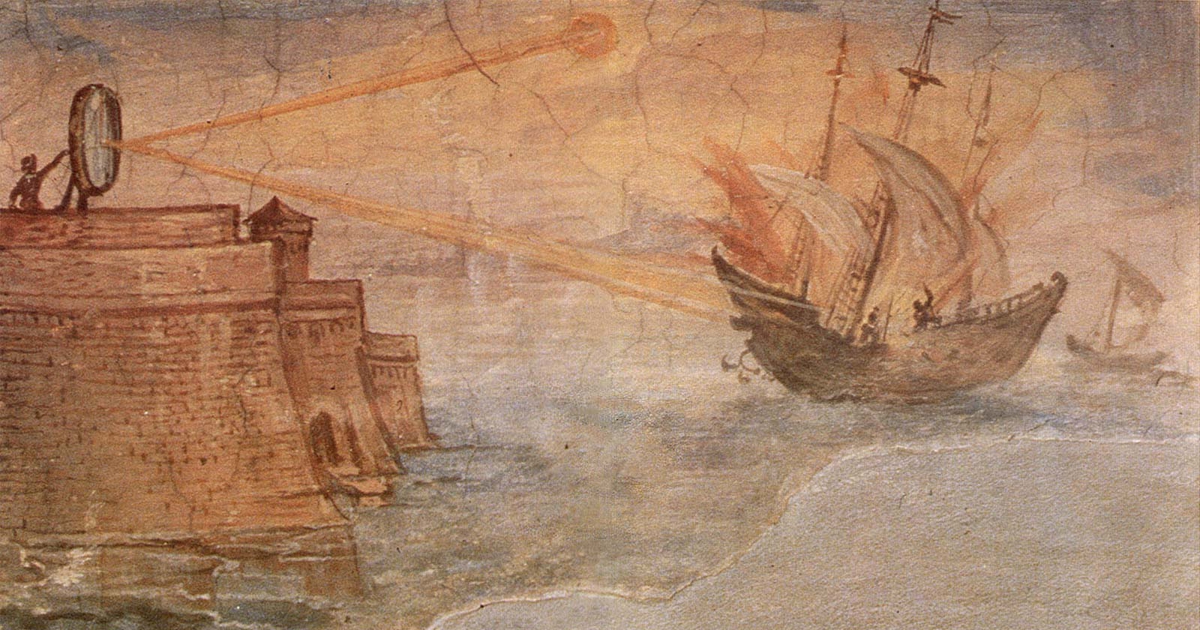 El ataque del rayo incendiario contra un navío romano, por Giulio Parigi ABC