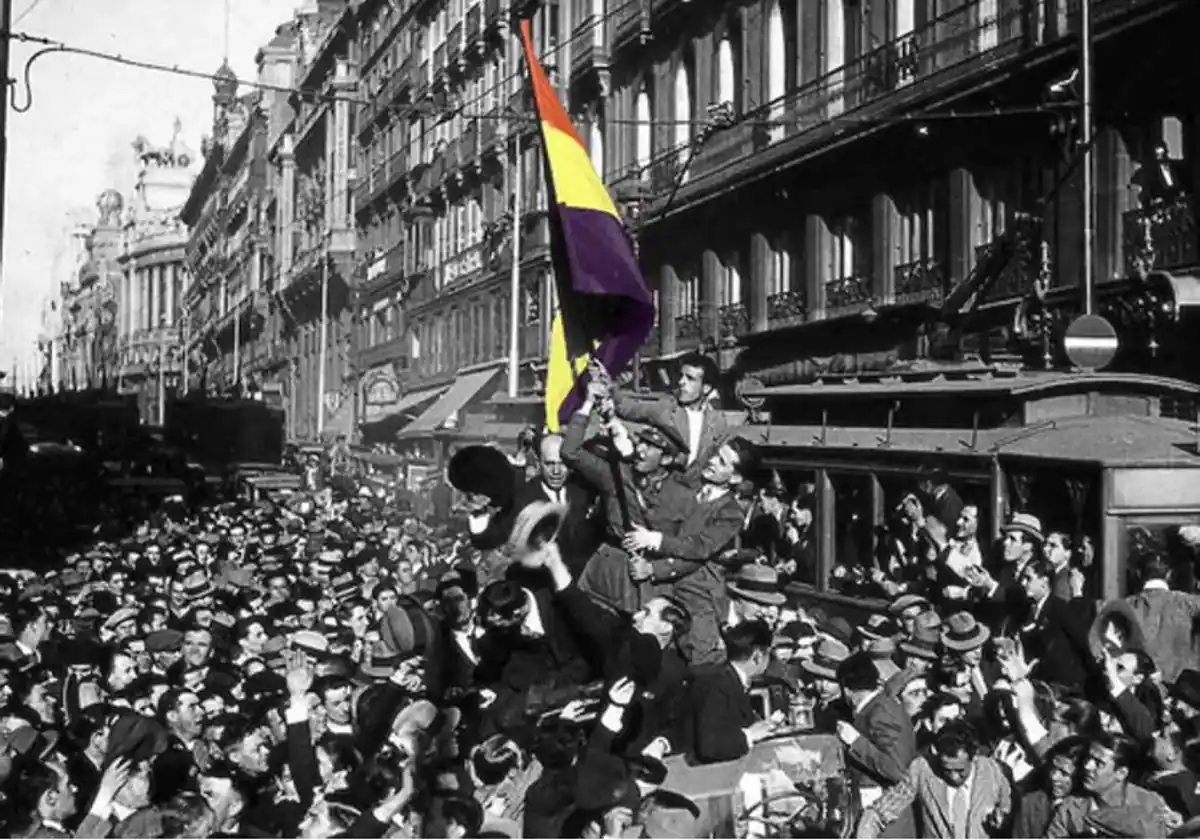Madrid, en la proclamación de la Segunda República en 1931 ABC