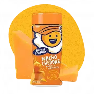Popcorn seasoning with Nacho cheddar