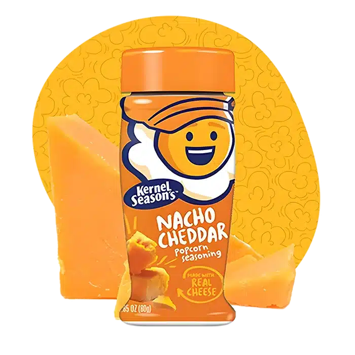 Popcorn seasoning with Nacho cheddar