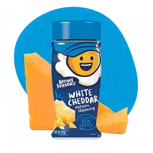Popcorn seasoning with White Cheddar