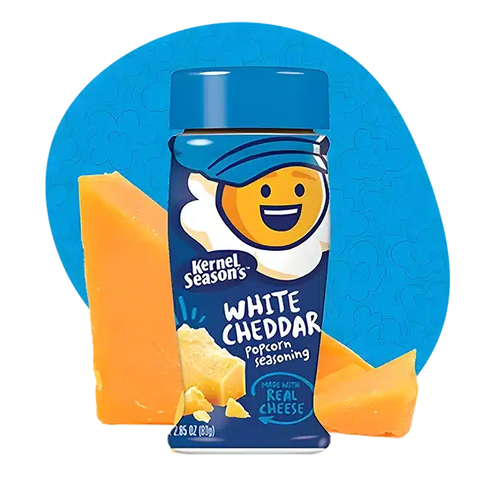 Popcornkrydder med hvit cheddar