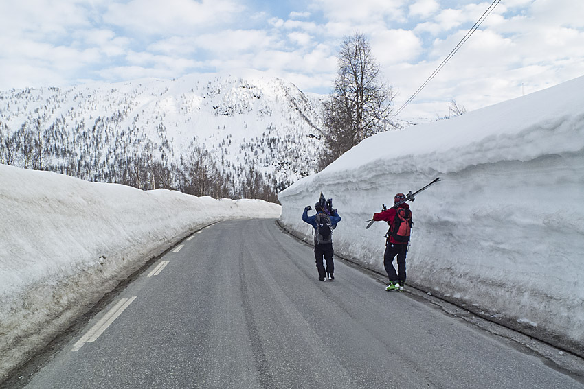 Som vanligt mycket snö i Myrkdalen, trots att det är slutet av April.