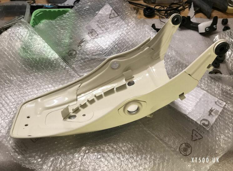 XT500 rear mudguard powder coated