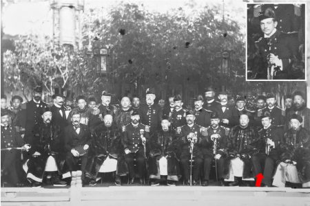 Christian's grandfather, Christian Frederik Denys Mourier, meeting with Qing dynasty officials in Shanghai, 1900