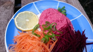 Hummus med rödbetor