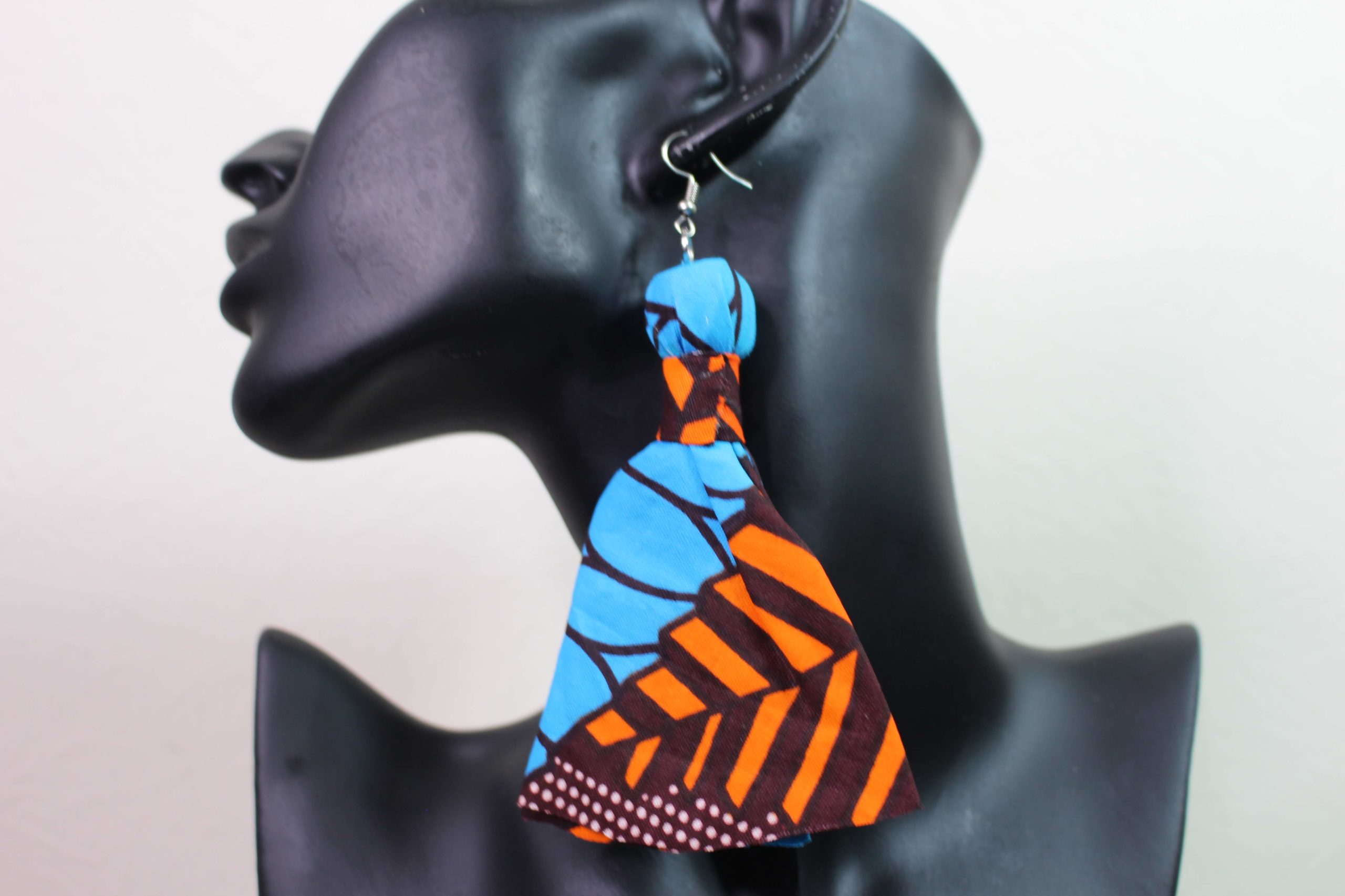 Ankara Blue and Orange Oversize with Earrings 324527105_702178331407294_4264  main image 3